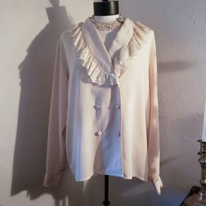VTG Lace Collar Blouse